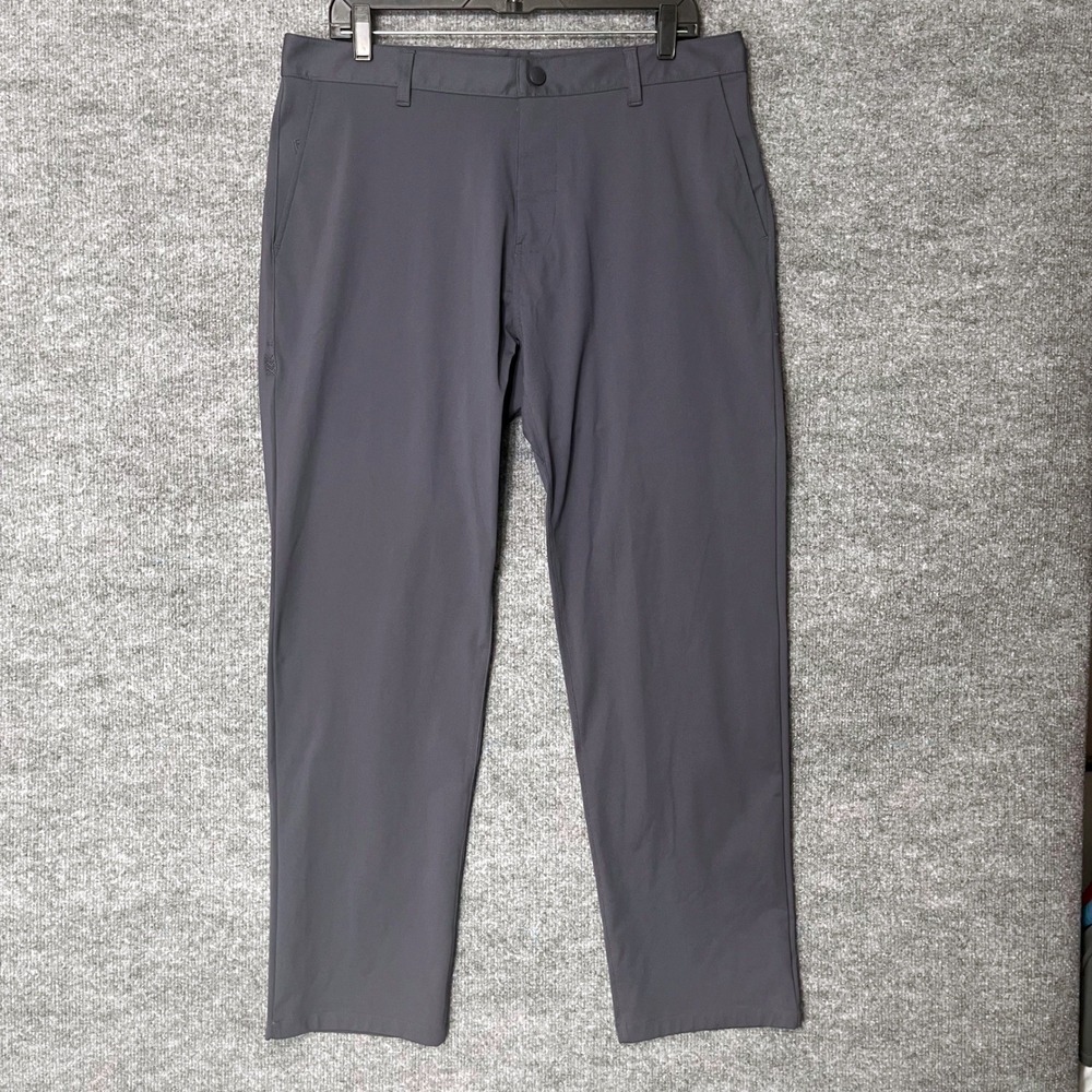 Rhone Commuter Pants Mens 35/30 Gray Performance Stretch Chino Techwear Golf